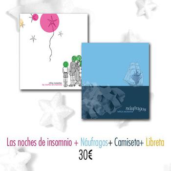 Cd Náufrago+cd Noches de Insomnio+camiseta+libreta